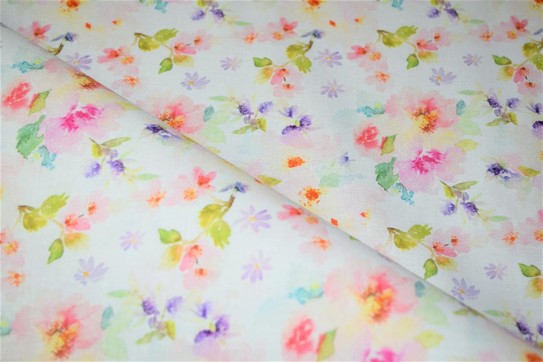 Printed 100% Cotton, Large Roses Print