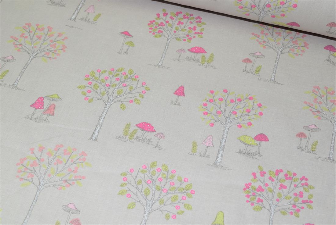 Woodland Forest Printed 100% Cotton