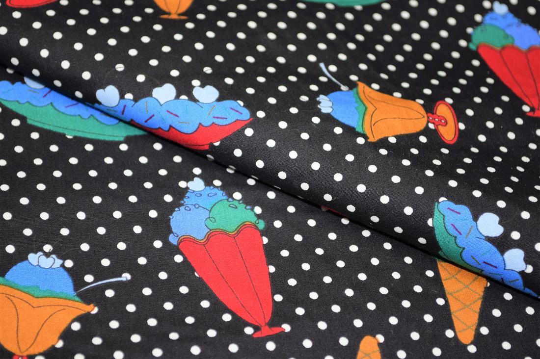 Black Ice-cream Print Clearance Stock