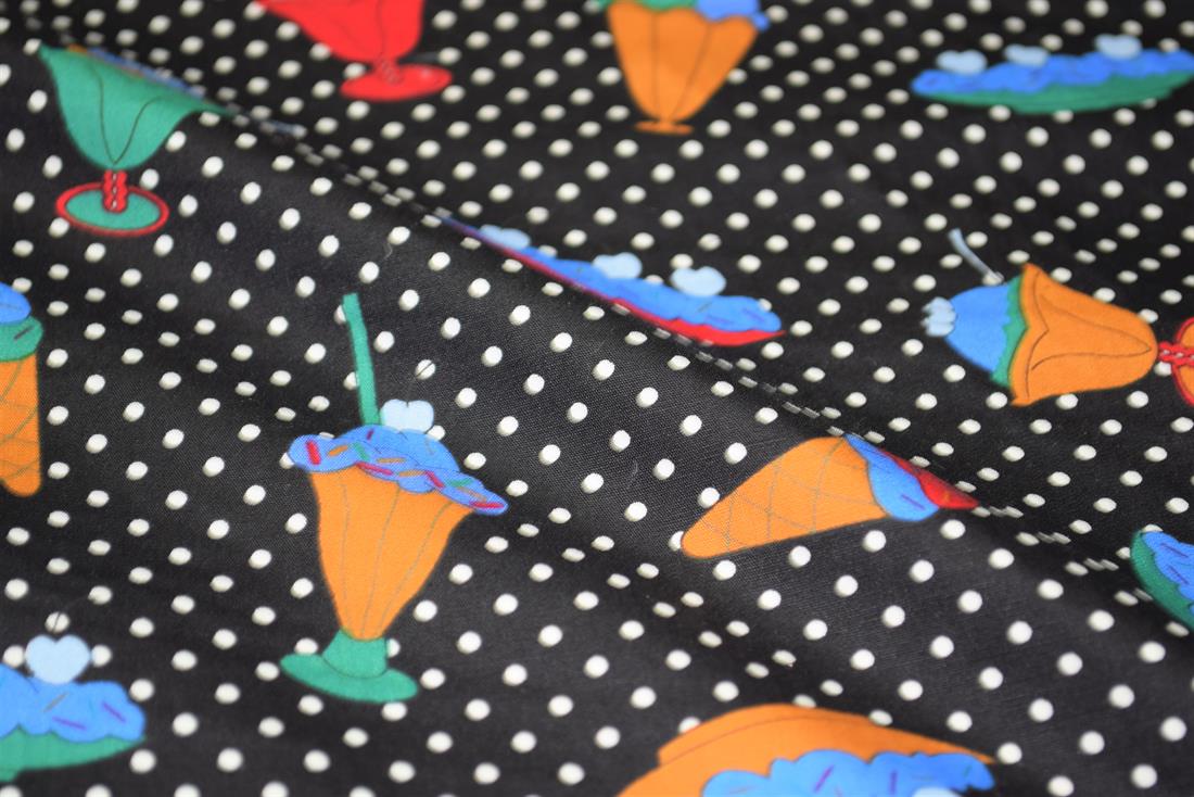 Black Ice-cream Print Clearance Stock