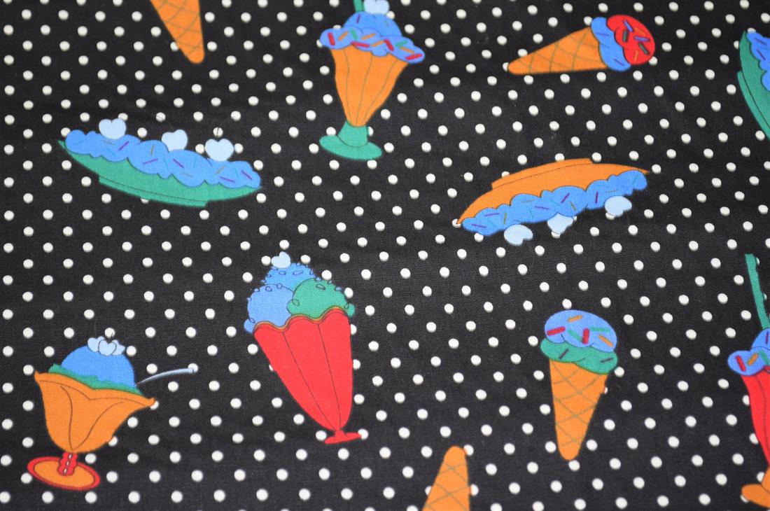 Black Ice-cream Print Clearance Stock