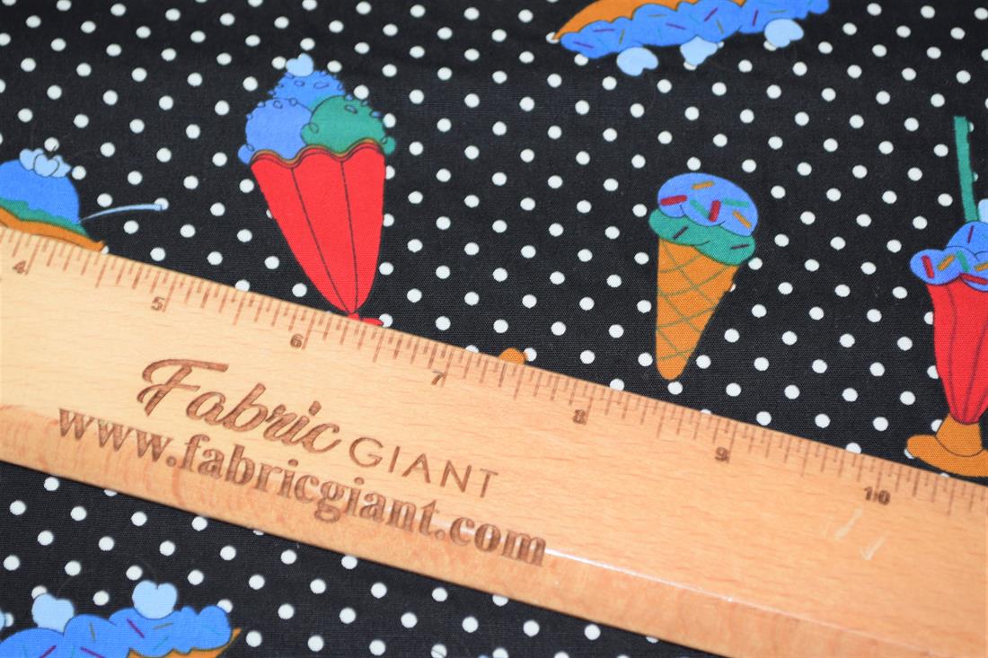 Black Ice-cream Print Clearance Stock