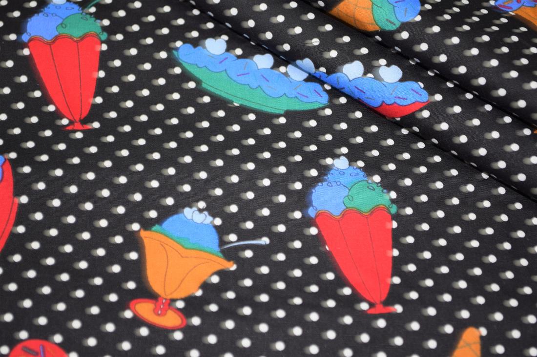 Black Ice-cream Print Clearance Stock