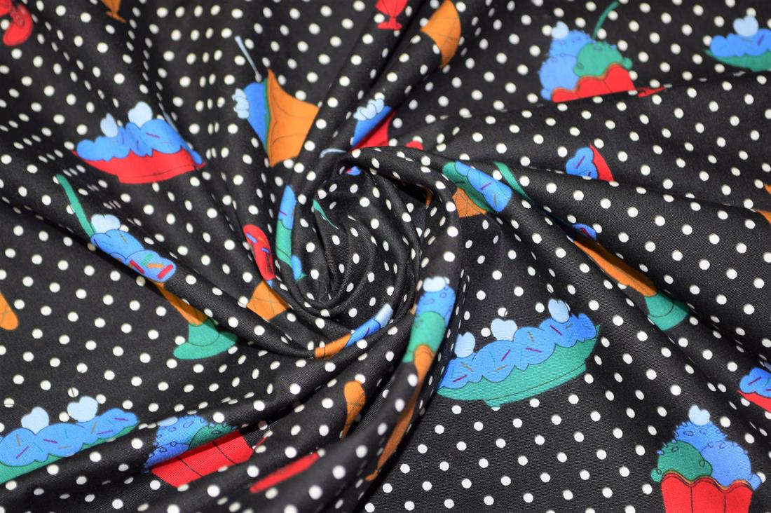 Black Ice-cream Print Clearance Stock