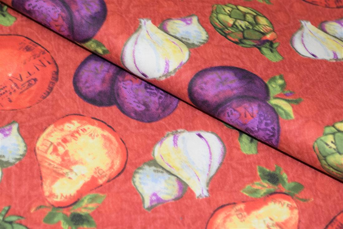 Rust Fruits & Vegetables Print Clearance Stock