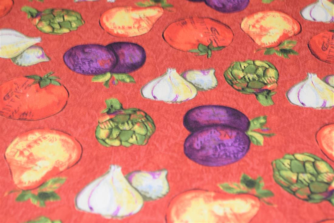 Rust Fruits & Vegetables Print Clearance Stock