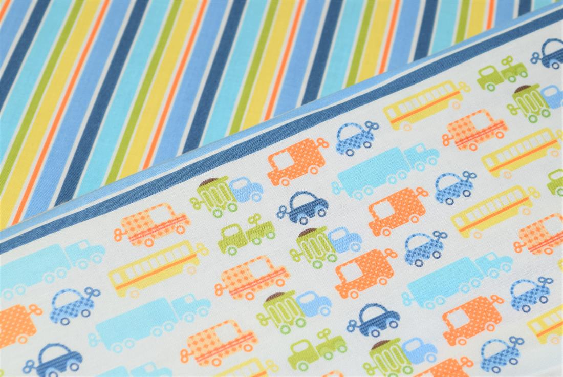 Printed 100% Cotton, Trucks Print