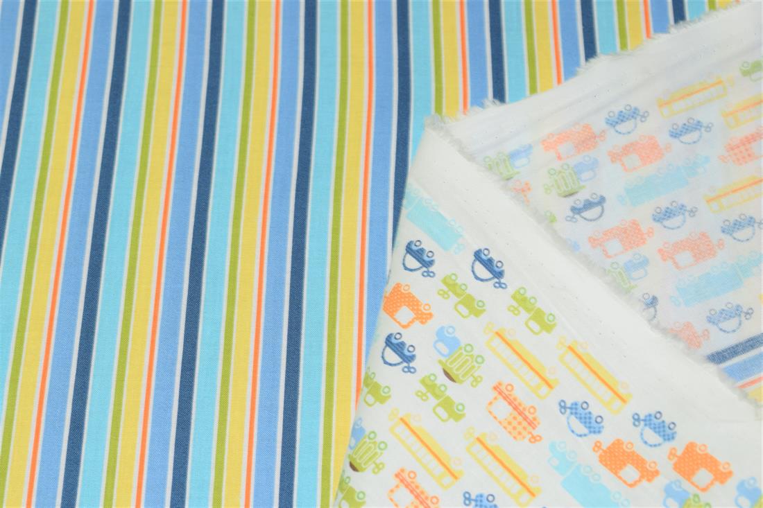 Printed 100% Cotton, Trucks Print