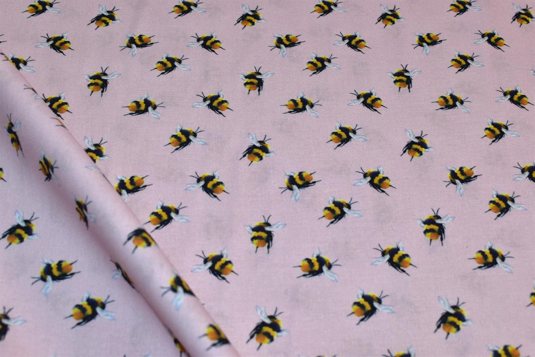 Bumble Bee Printed Digital 100% Cotton Fabric