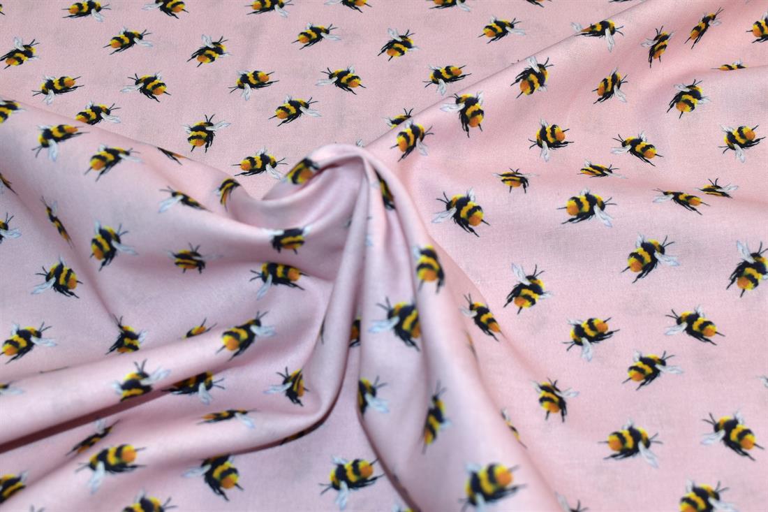 Bumble Bee Printed Digital 100% Cotton Fabric