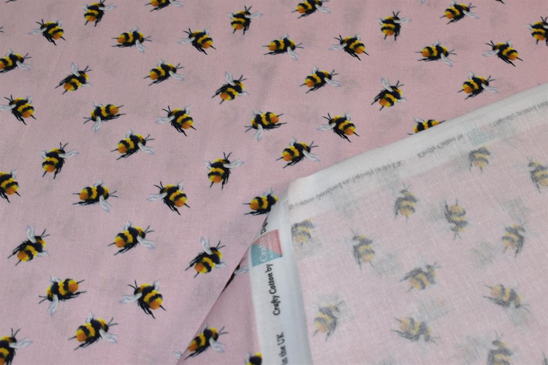 Bumble Bee Printed Digital 100% Cotton Fabric