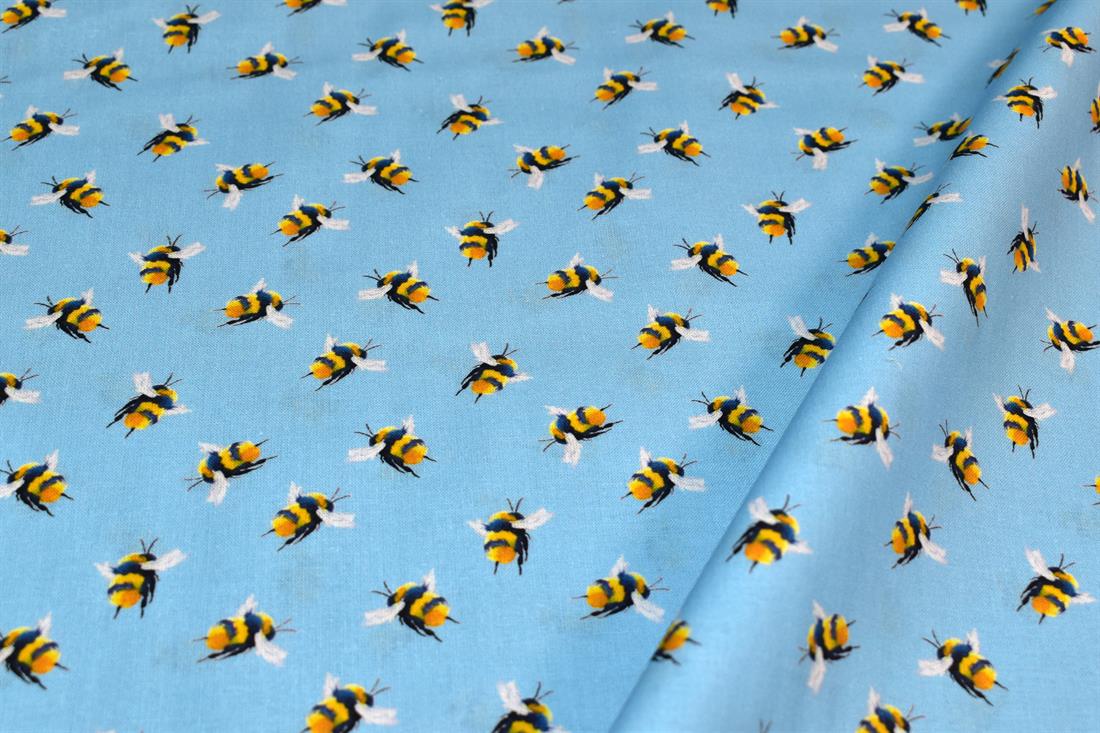 Bumble Bee Printed Digital 100% Cotton Fabric