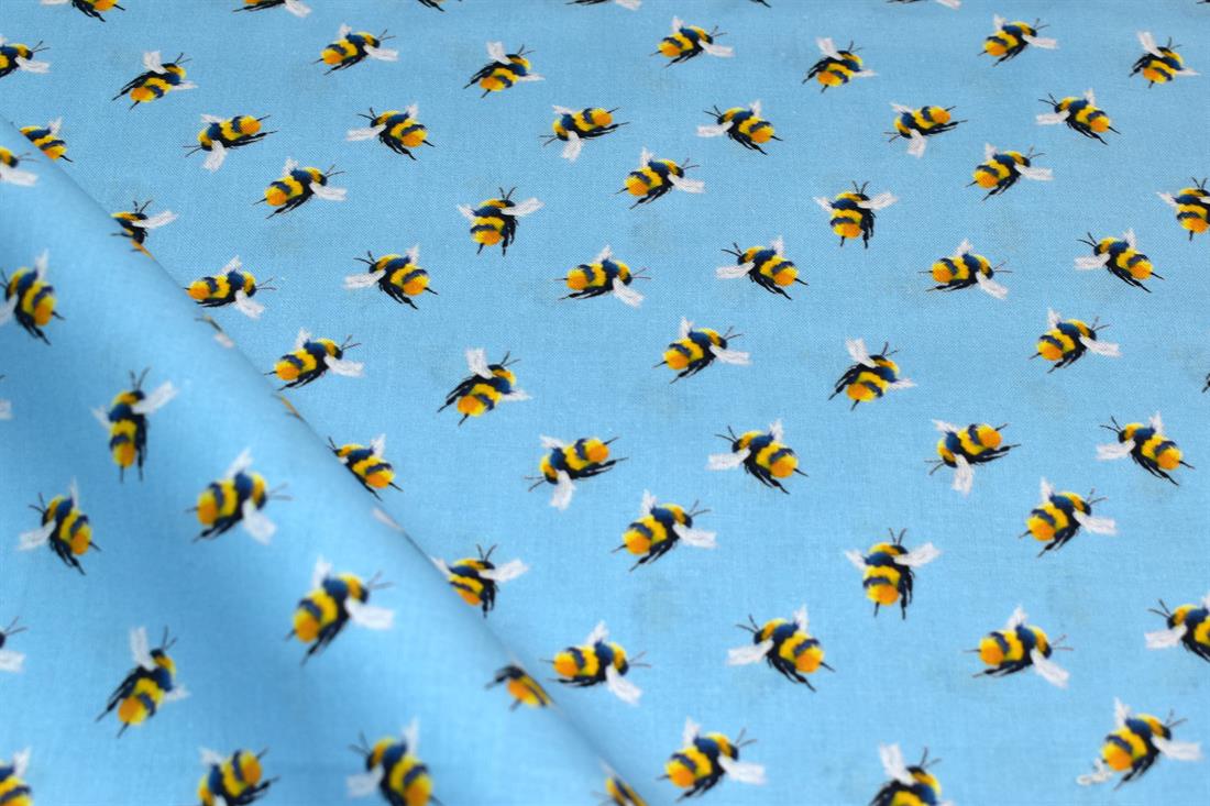Bumble Bee Printed Digital 100% Cotton Fabric