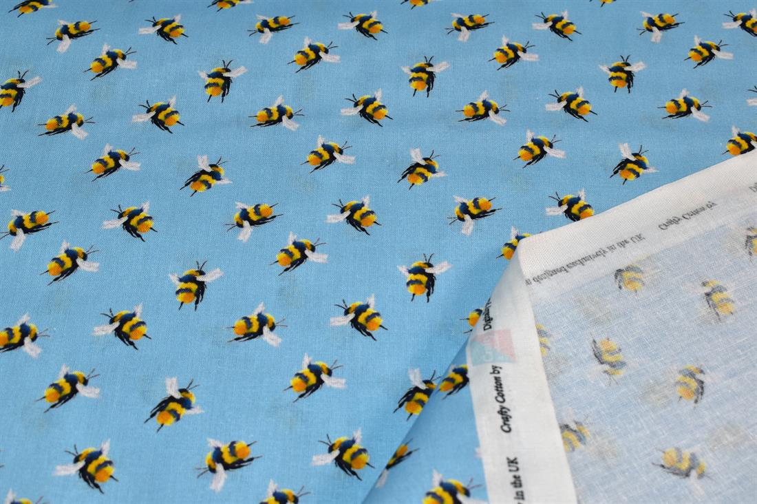 Bumble Bee Printed Digital 100% Cotton Fabric