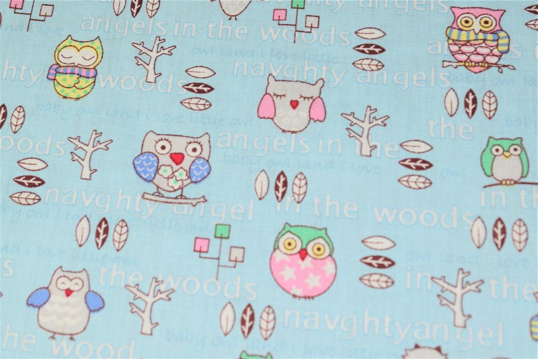 Printed 100% Cotton, Owl Print