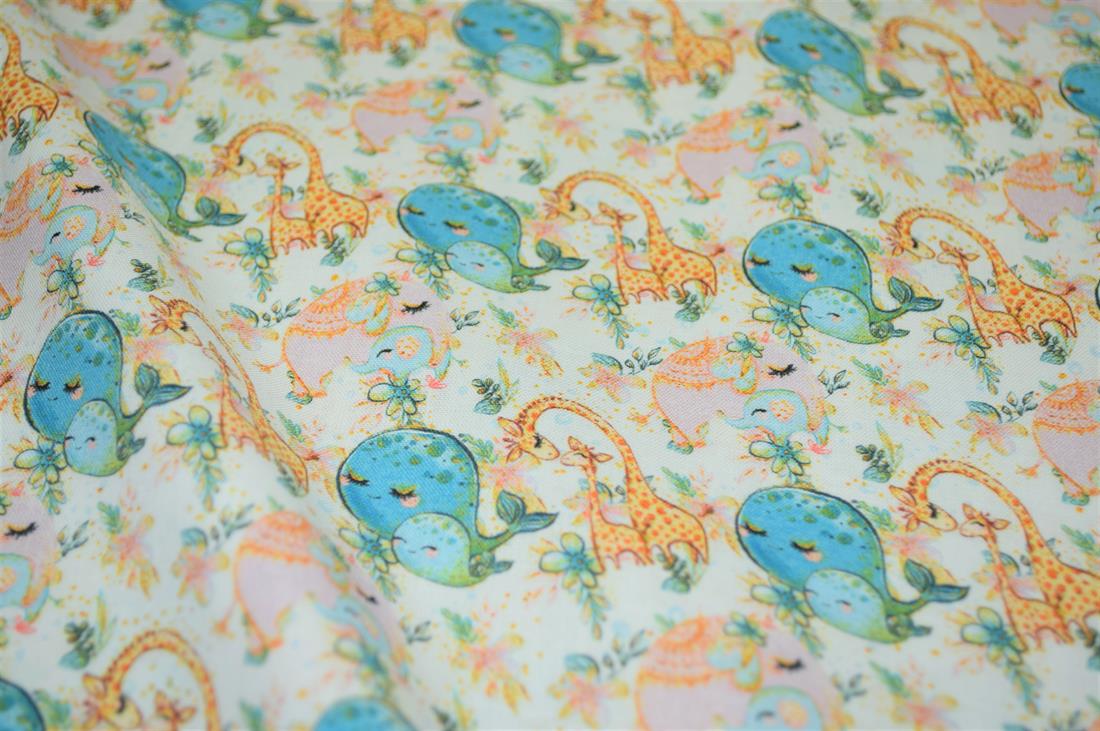Ivory Harmony Printed 100% Cotton Fabric