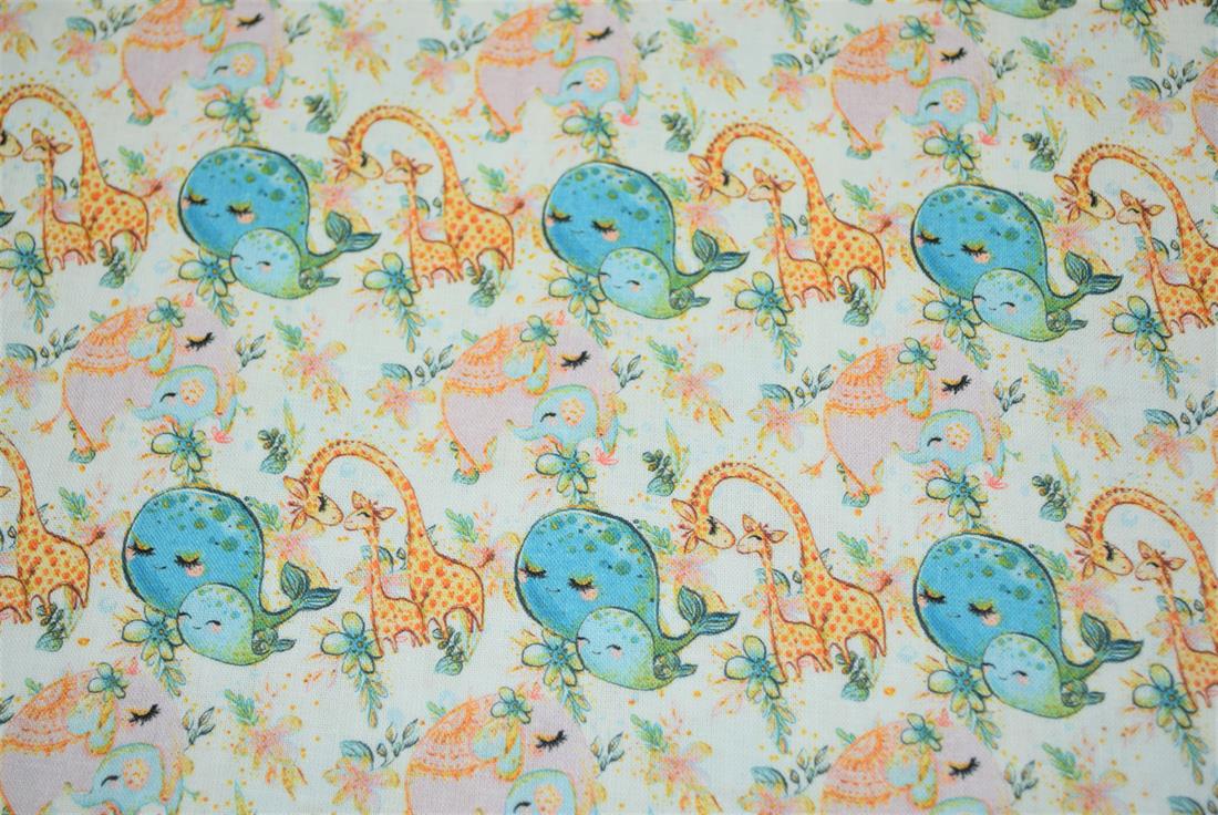 Ivory Harmony Printed 100% Cotton Fabric
