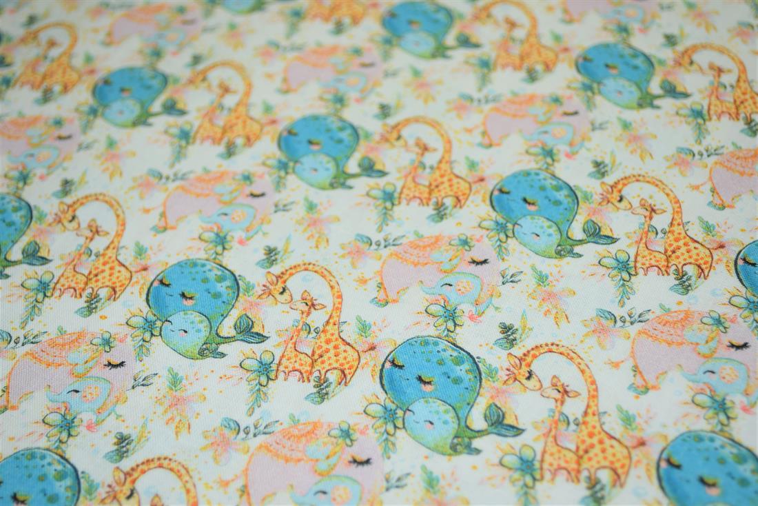 Ivory Harmony Printed 100% Cotton Fabric