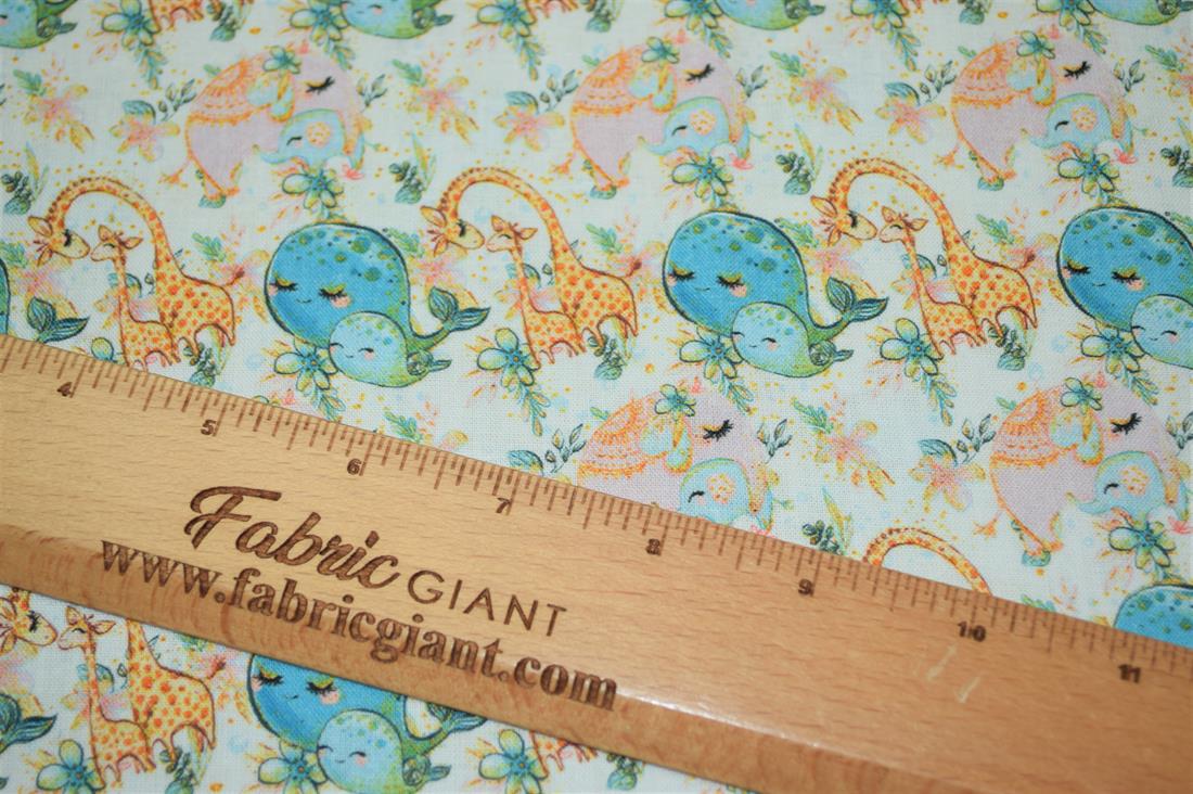 Ivory Harmony Printed 100% Cotton Fabric