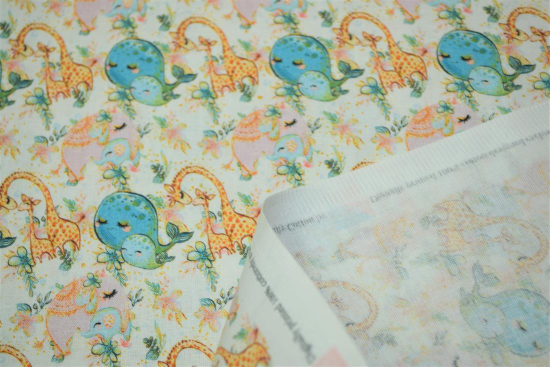 Ivory Harmony Printed 100% Cotton Fabric