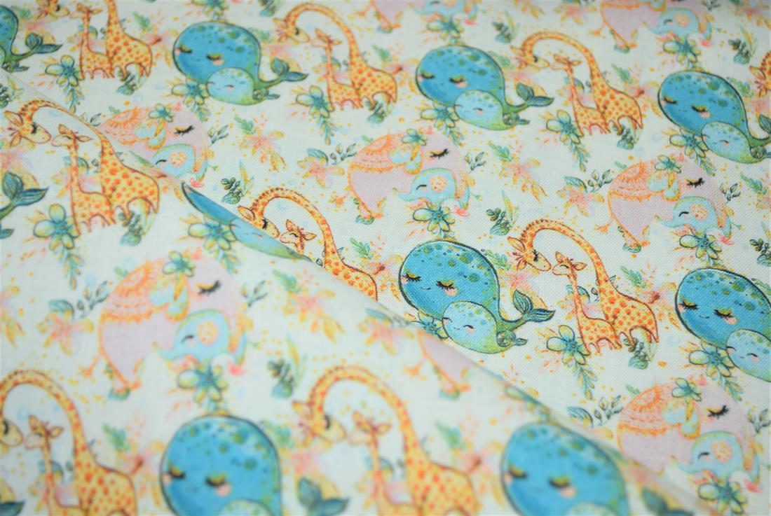 Ivory Harmony Printed 100% Cotton Fabric