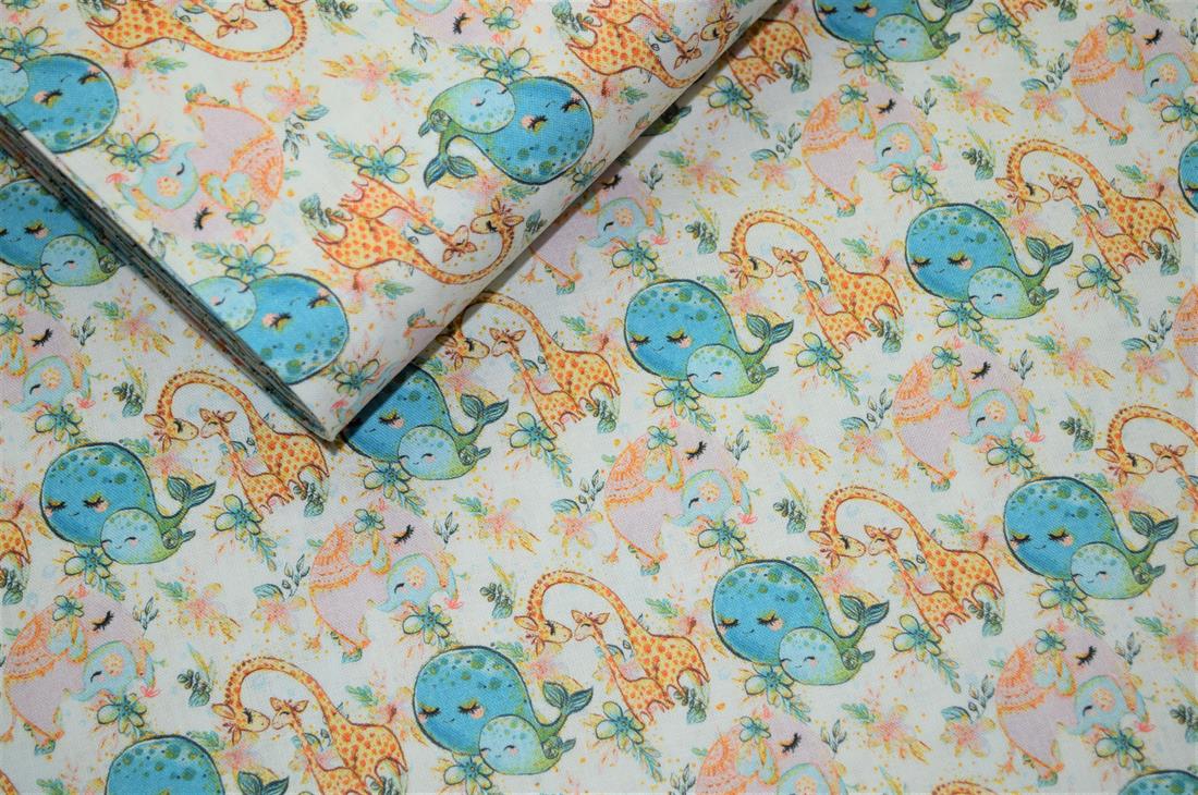 Ivory Harmony Printed 100% Cotton Fabric