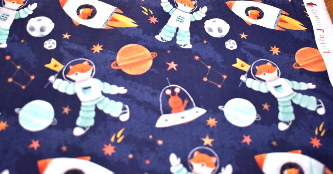 Navy Goes To Space Cotton New Printed Little Johnny