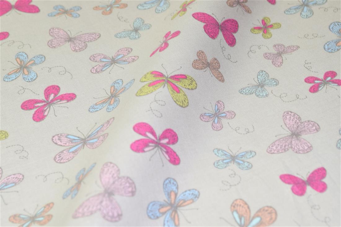 Woodland Butterflies Printed 100% Cotton Butterfly Fabric