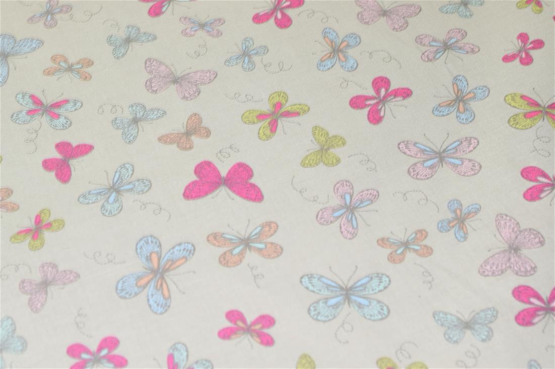 Woodland Butterflies Printed 100% Cotton Butterfly Fabric