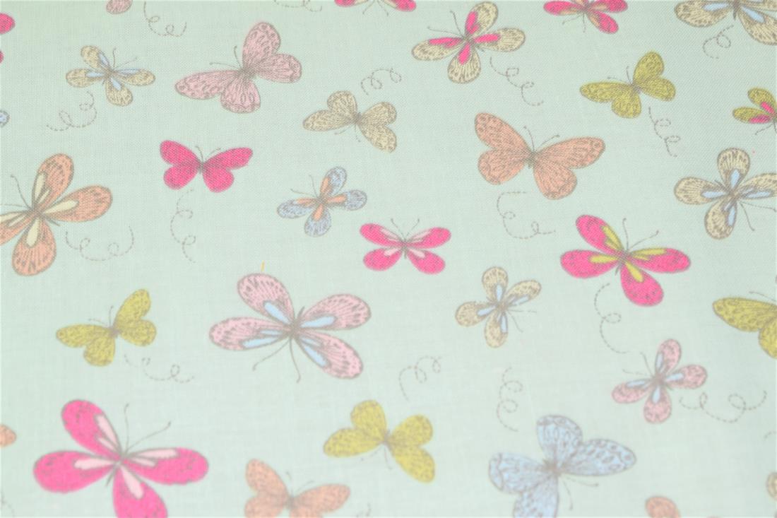 Woodland Butterflies Printed 100% Cotton Butterfly Fabric