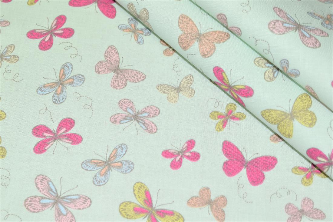 Woodland Butterflies Printed 100% Cotton Butterfly Fabric