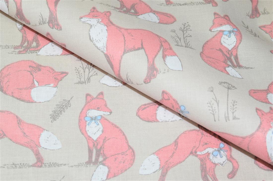 Printed 100% Cotton Fox Lifestyle Fabric
