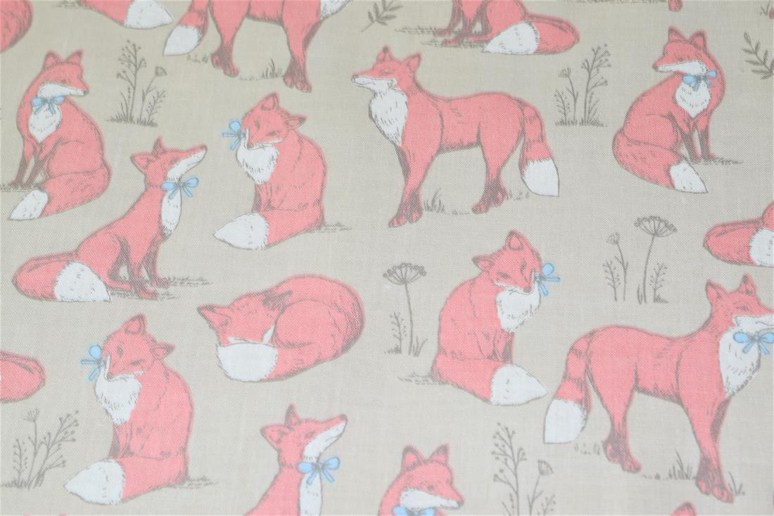 Printed 100% Cotton Fox Lifestyle Fabric