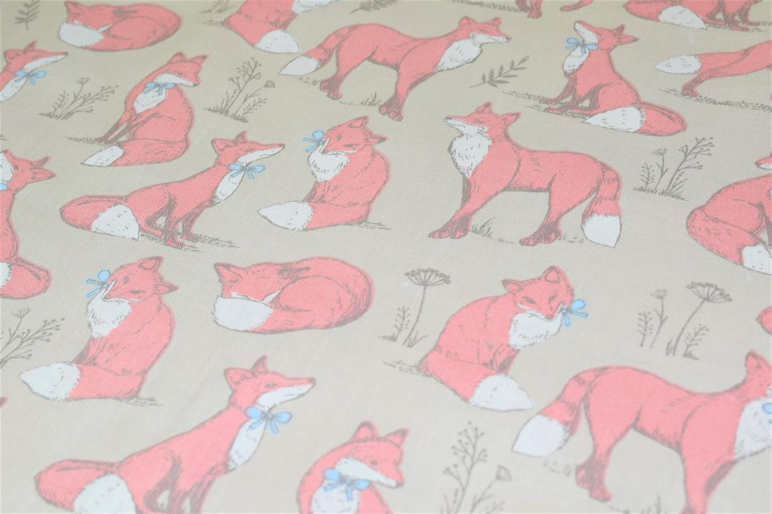 Printed 100% Cotton Fox Lifestyle Fabric