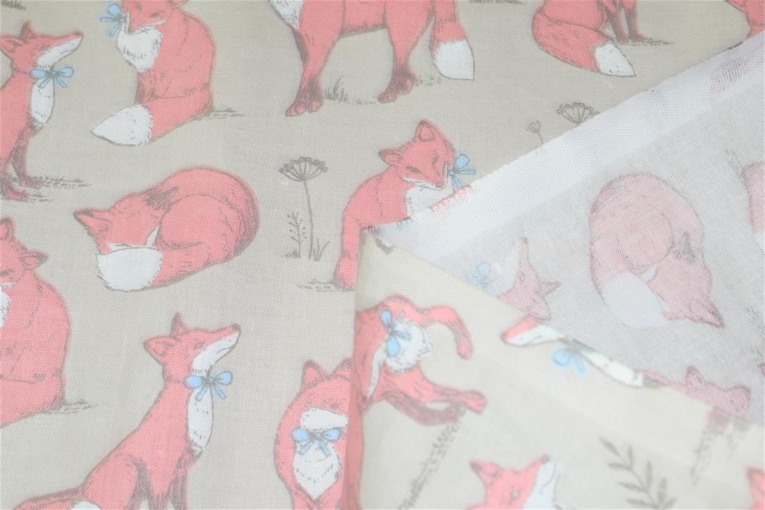 Printed 100% Cotton Fox Lifestyle Fabric