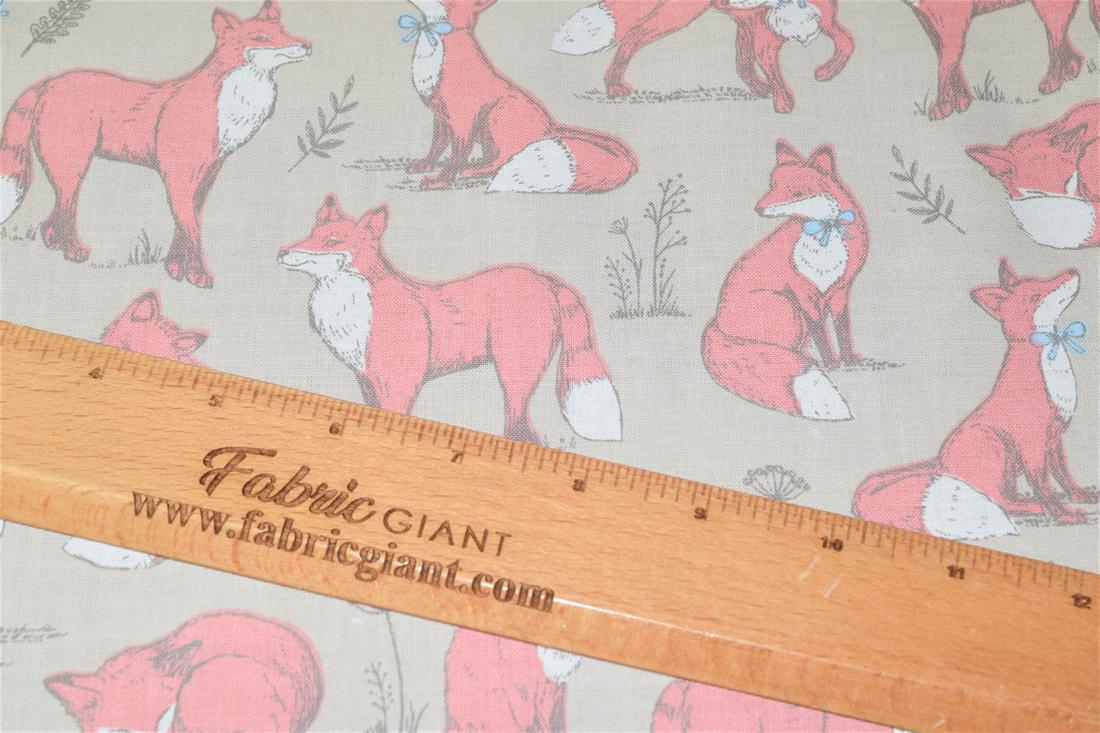 Printed 100% Cotton Fox Lifestyle Fabric