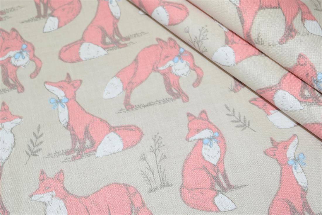 Printed 100% Cotton Fox Lifestyle Fabric