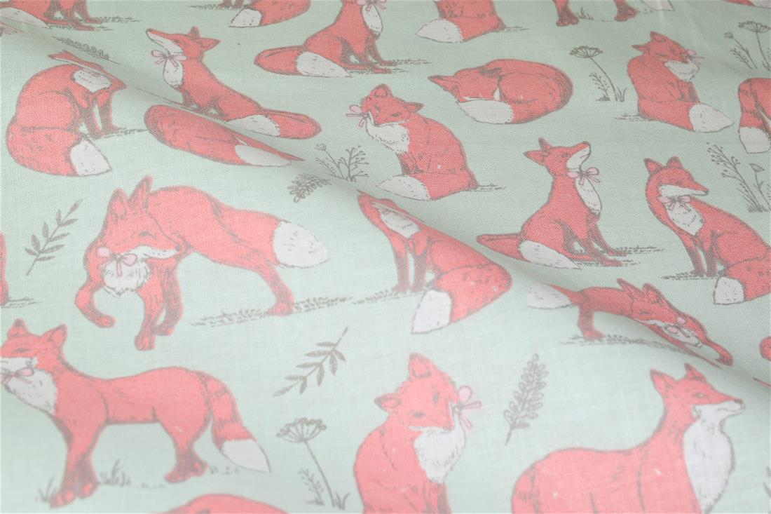 Printed 100% Cotton Fox Lifestyle Fabric