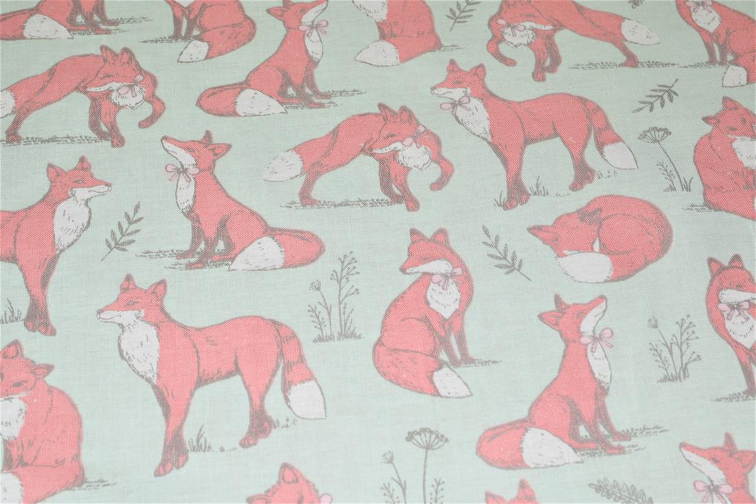 Printed 100% Cotton Fox Lifestyle Fabric