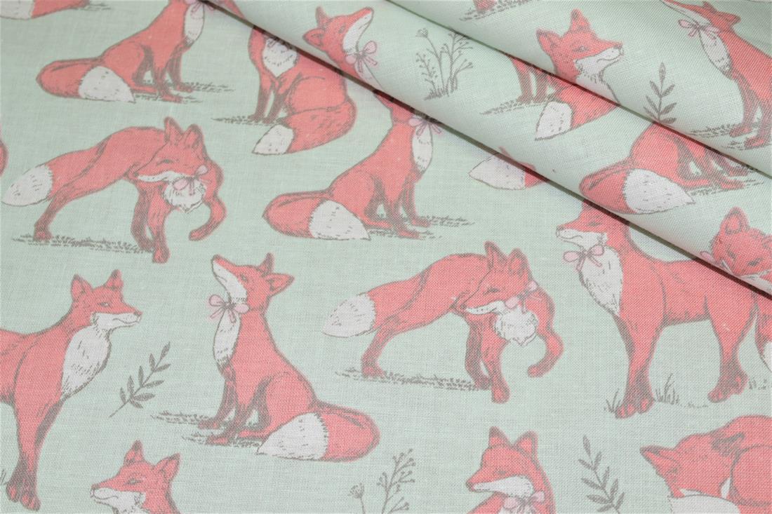 Printed 100% Cotton Fox Lifestyle Fabric