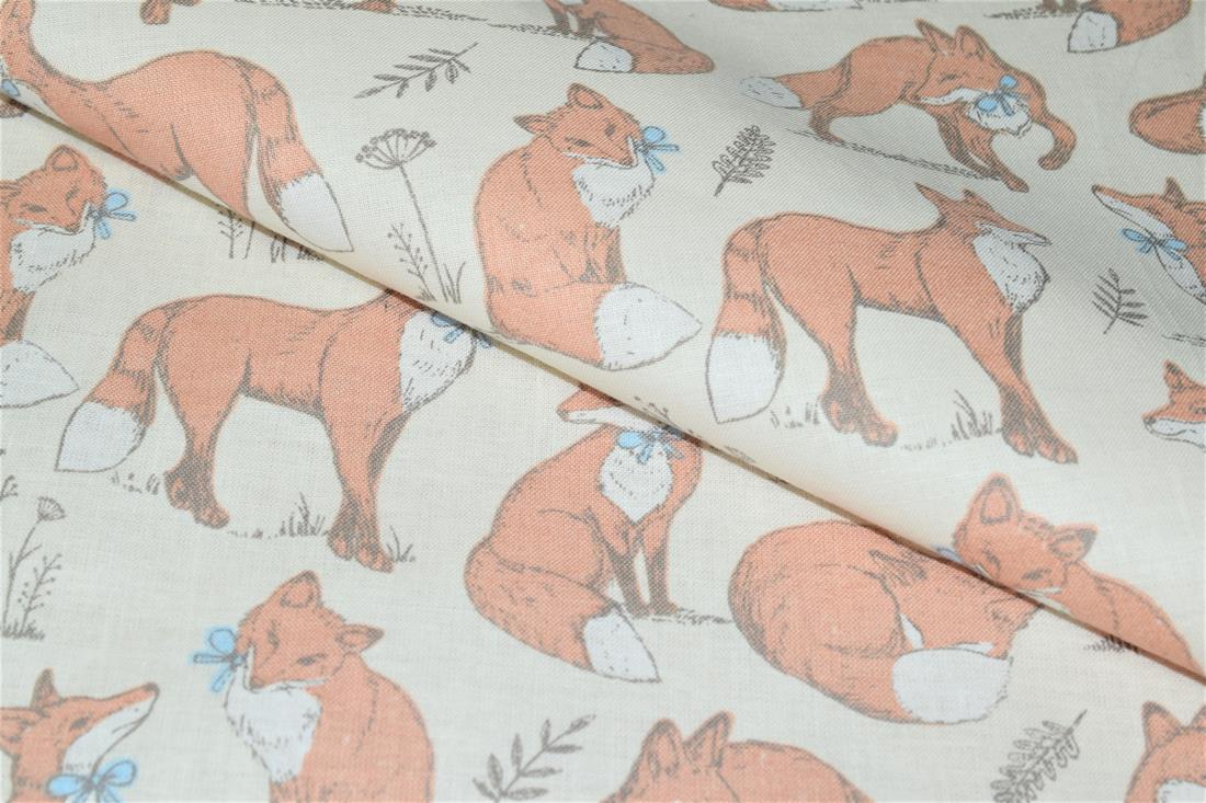 Printed 100% Cotton Fox Lifestyle Fabric
