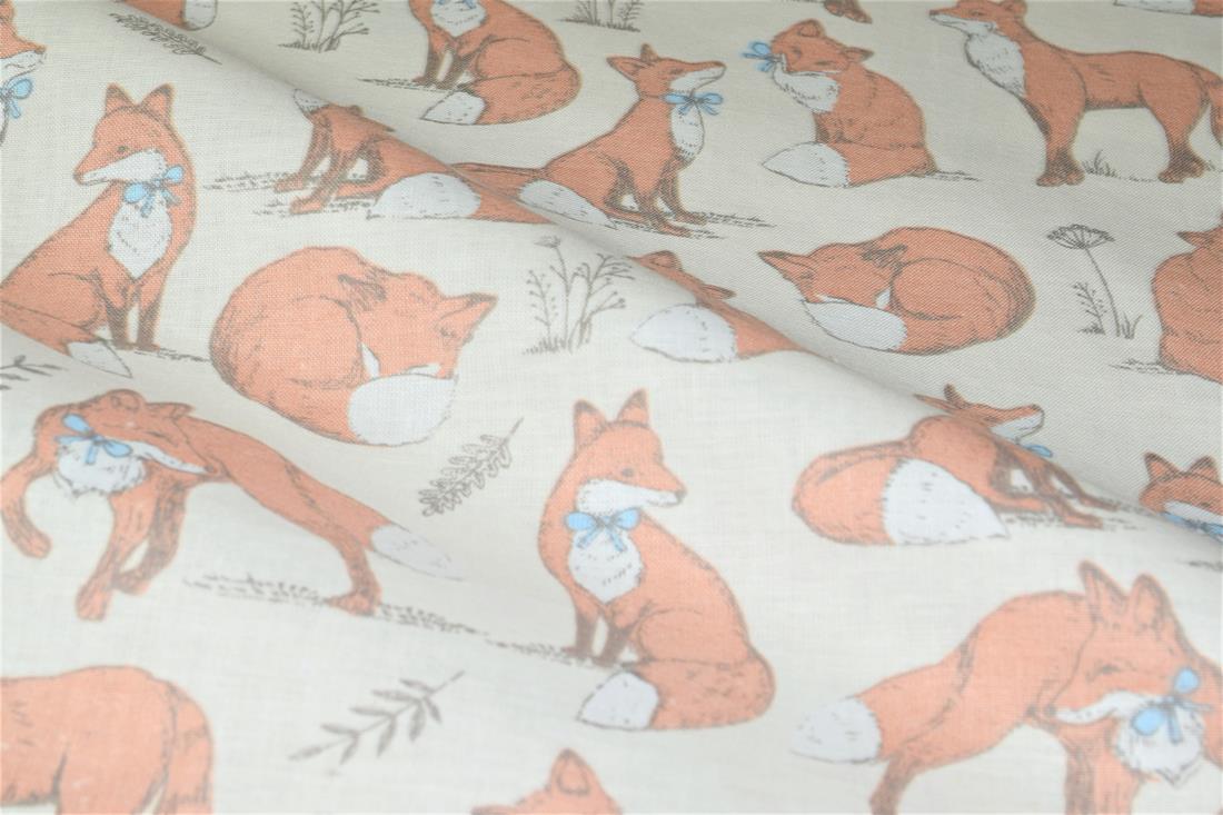 Printed 100% Cotton Fox Lifestyle Fabric