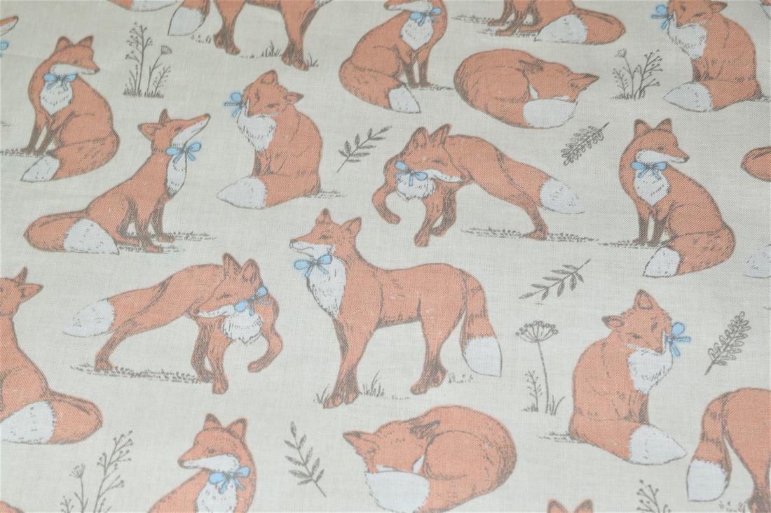 Printed 100% Cotton Fox Lifestyle Fabric