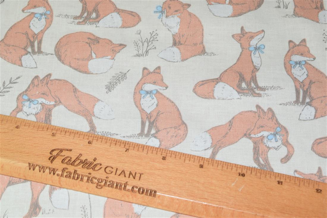 Printed 100% Cotton Fox Lifestyle Fabric