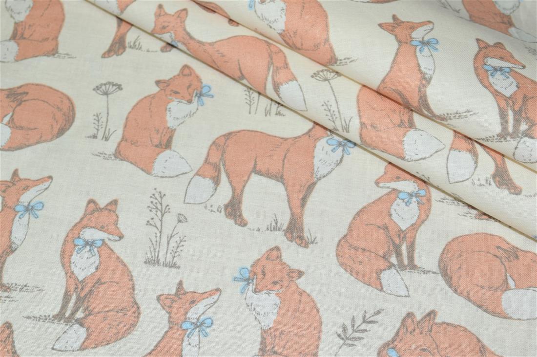 Printed 100% Cotton Fox Lifestyle Fabric