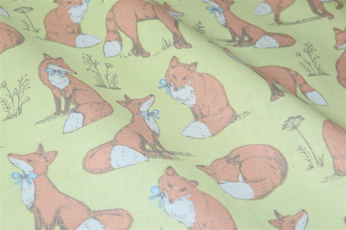 Printed 100% Cotton Fox Lifestyle Fabric