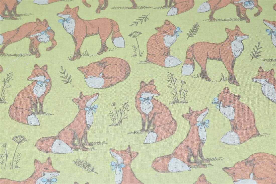 Printed 100% Cotton Fox Lifestyle Fabric