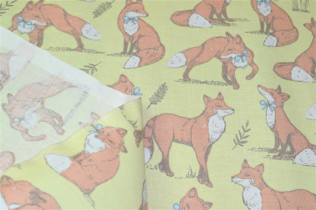 Printed 100% Cotton Fox Lifestyle Fabric