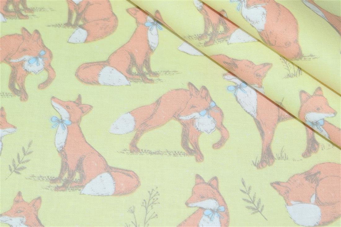 Printed 100% Cotton Fox Lifestyle Fabric