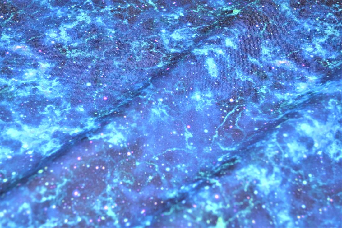 Navy Printed 100% Cotton Space Fabric